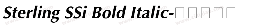 Sterling SSi Bold Italic字体转换